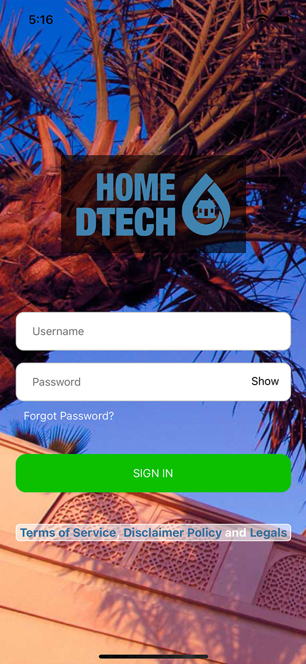 Home Dtech annual maintenance app